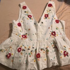 J Crew Beaded Peplum